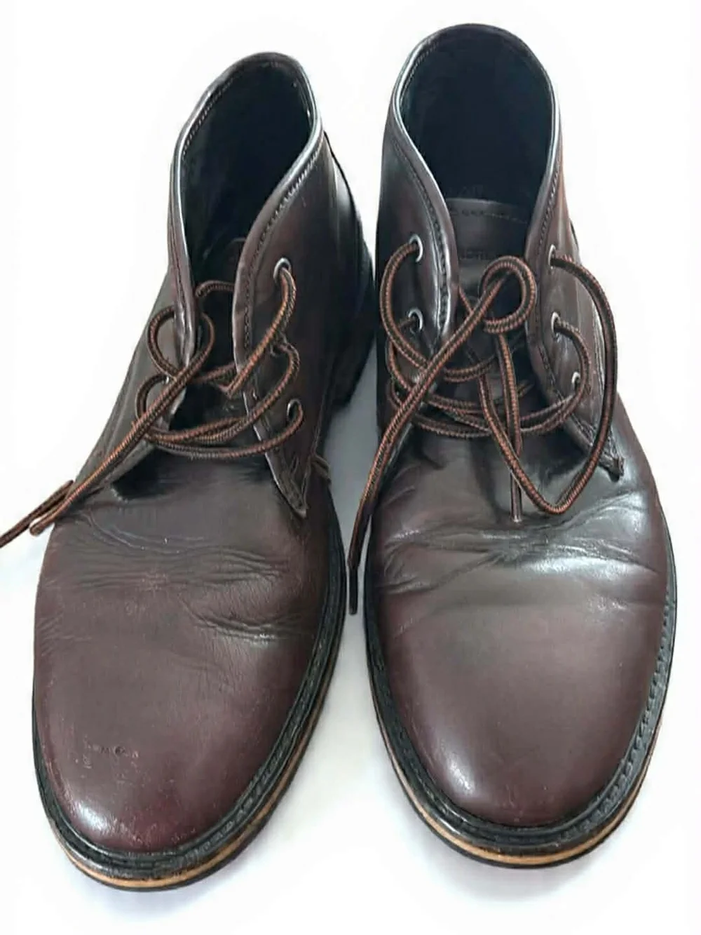 Andrew Marc Dark Brown Leather Chukka Boots‎